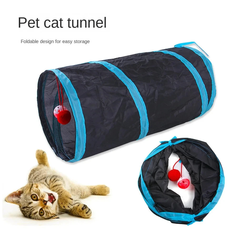 Tunnel de Jeu Pliant pour Chat – Respirant & Amusant | ANIMORA