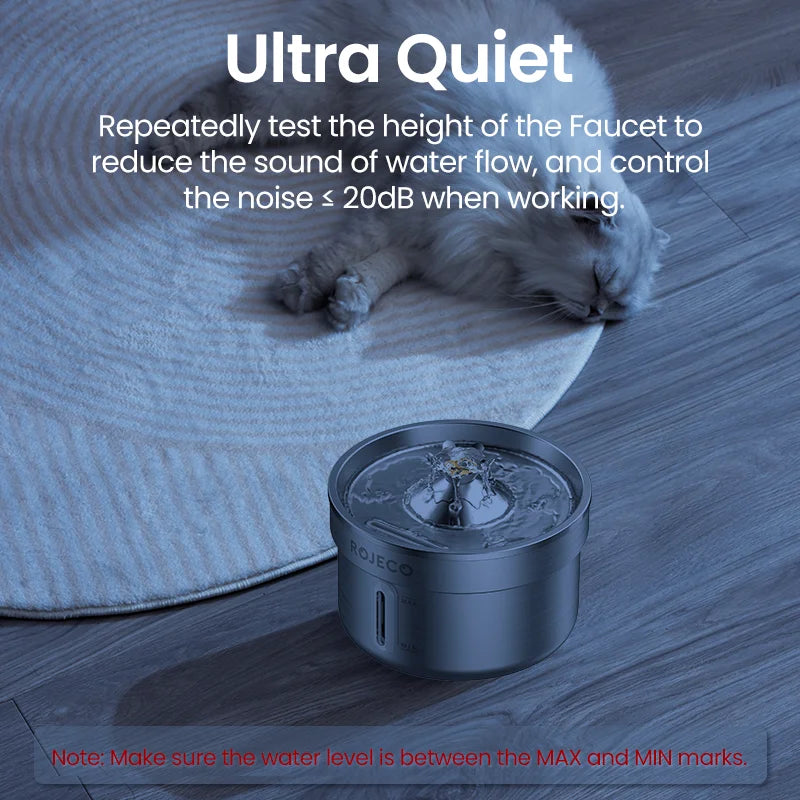 Fontaine à Eau Silencieuse pour Chat & Chien – Inox | ANIMORA