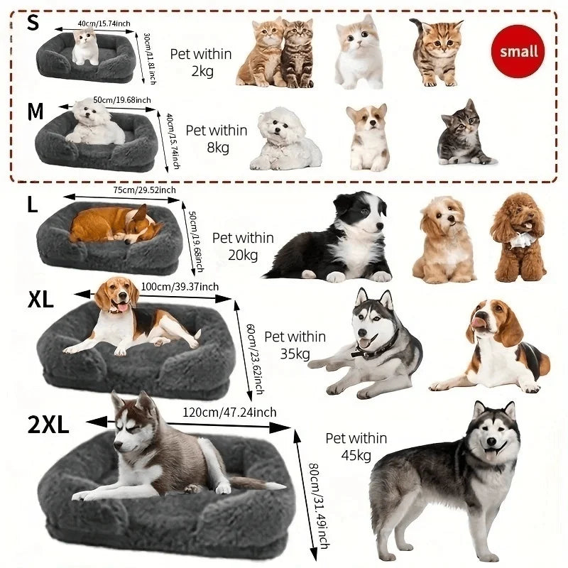 Coussin Apaisant Orthopédique Mémoire de Forme pour Chien – Housse Amovible Imperméable