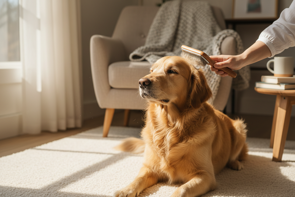 Brosse avec chien