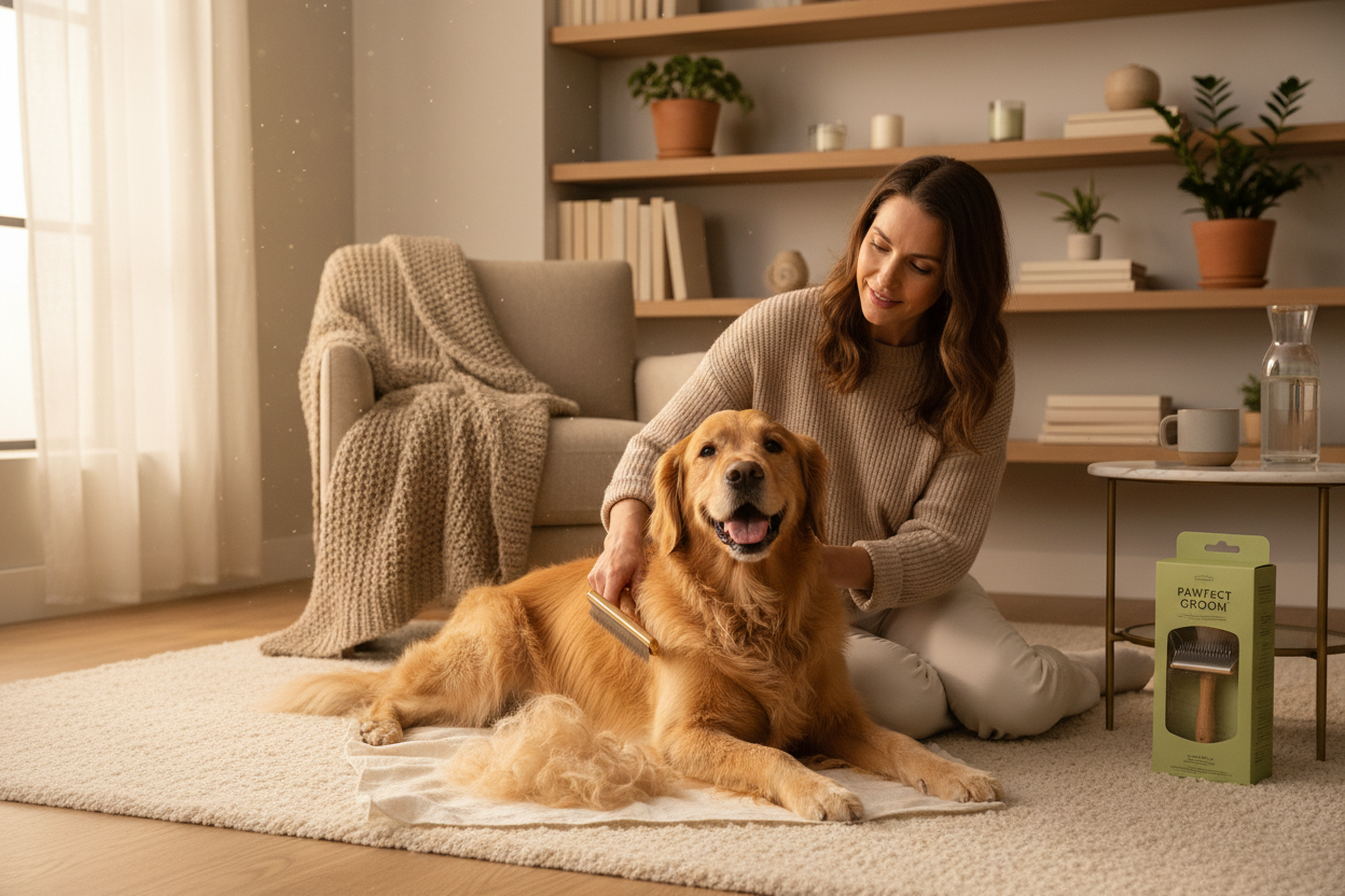 Lifestyle - Golden Retriever brossage